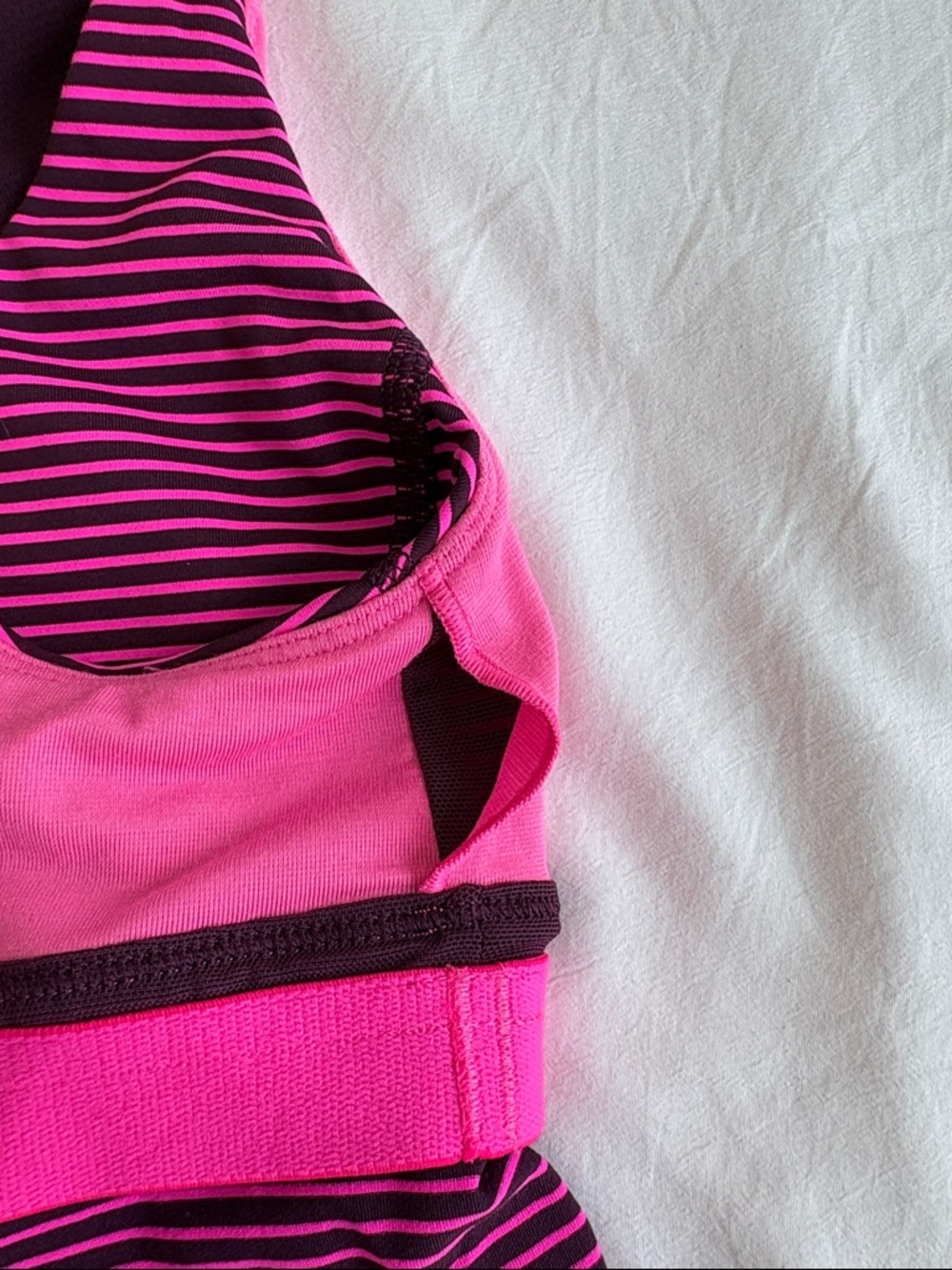 lululemon Pink and Black Striped Tank Top - Picture 6 of 7